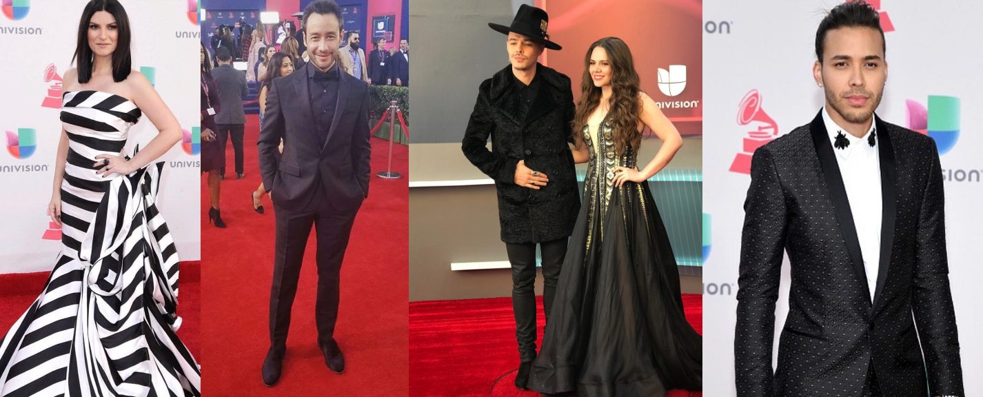 Los m&uacute;sicos pasaron por la alfombra roja de los Latin GRAMMY