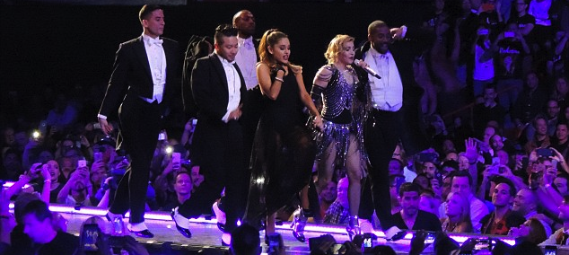 Madonna revel&oacute; im&aacute;genes del ensayo con Ariana Grande