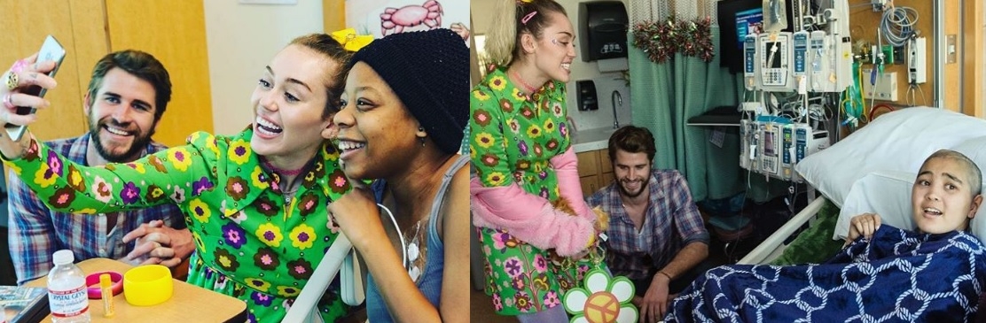 Miley Cyrus y su novio visitaron un hospital de ni&ntilde;os
