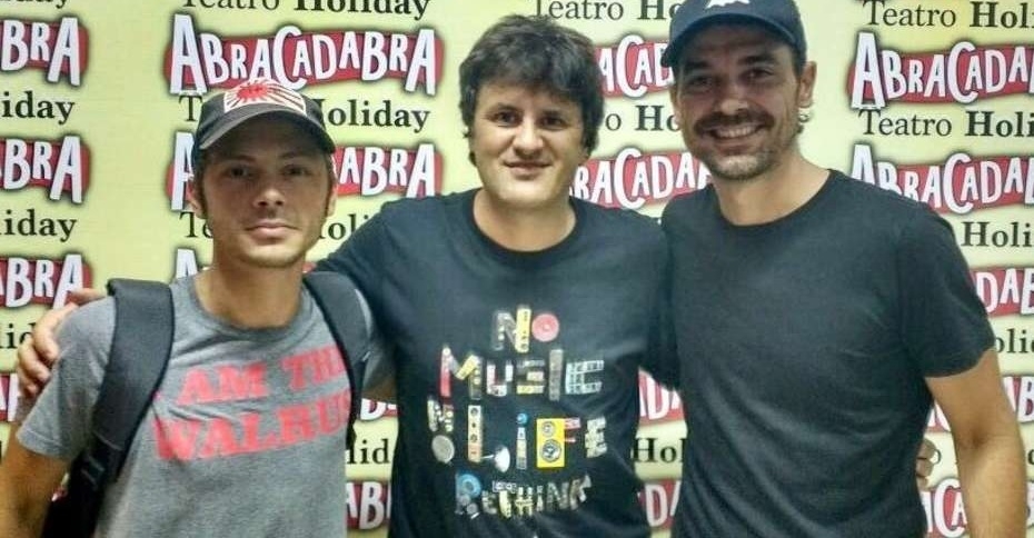 Ciro en el teatro con El Polaco, Tom&aacute;s Fonzi y Pedro Alfonso