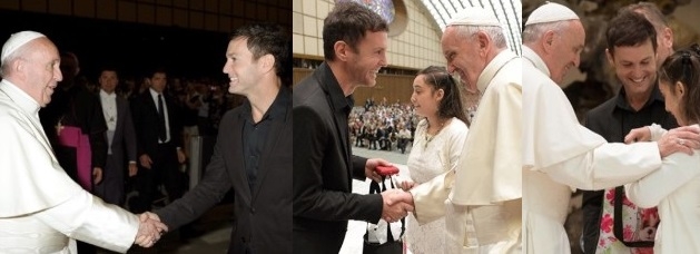 Axel cant&oacute; en el Vaticano frente al Papa Francisco