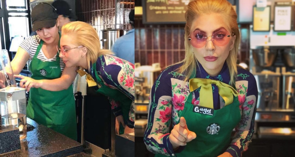 Lady Gaga atendi&oacute; Starbucks por una buena causa