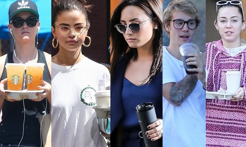 En fotos: tus artistas preferidos son fan&aacute;ticos del caf&eacute; para llevar