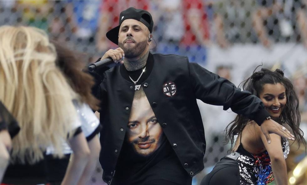 &iexcl;Nicky Jam llevo a J Balvin al cierre del Mundial!