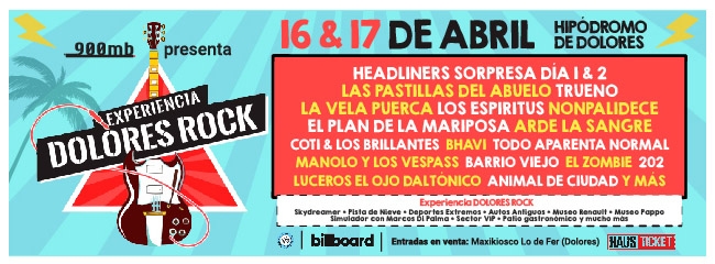 Las Pastillas Del Abuelo, Trueno, Arde La Sangre y Luceros El Ojo Dalt&oacute;nico presentan #DoloresRock