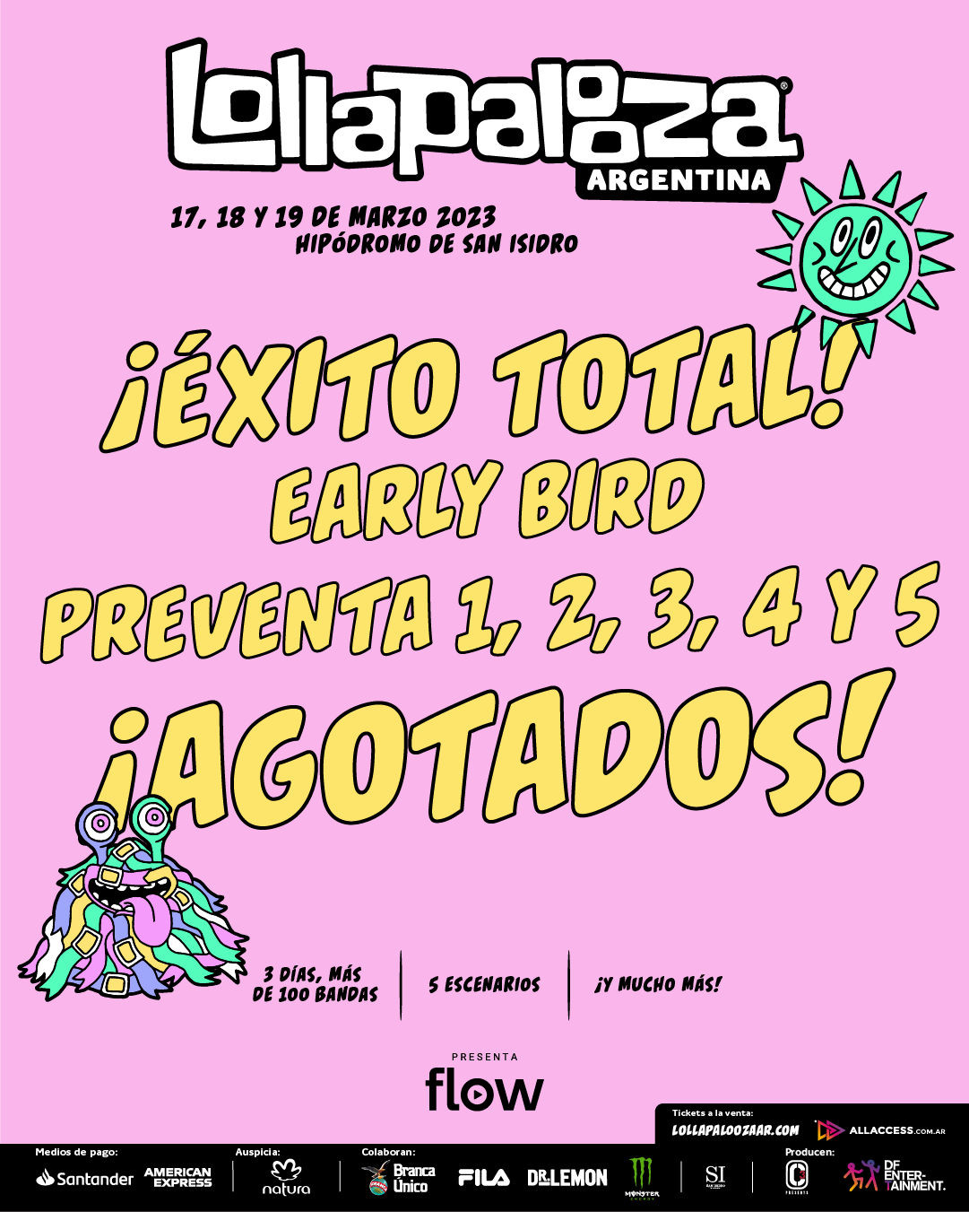 &iexcl;&Eacute;XITO TOTAL! ENTRADAS &ldquo;EARLY BIRD&rdquo; Y 5 ETAPAS DE PREVENTA TOTALMENTE AGOTADAS EN SOLO UNAS HORAS