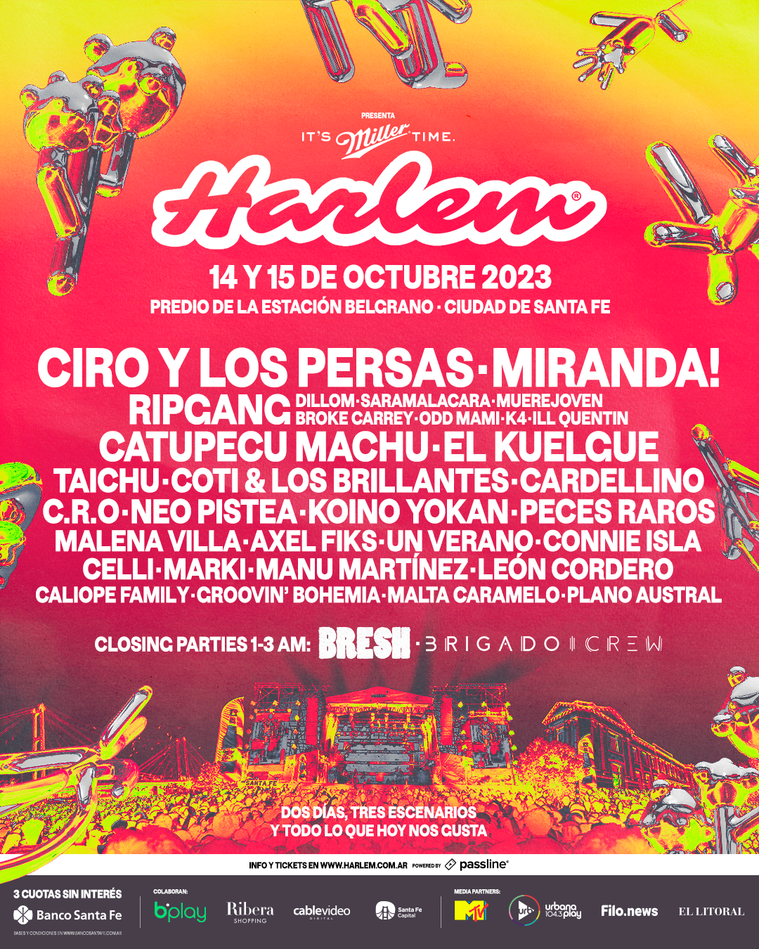 HARLEM FESTIVAL PRESENTA EL LINE UP DE SU QUINTA EDICI&Oacute;N CON CIRO Y LOS PERSAS Y MIRANDA! A LA CABEZA