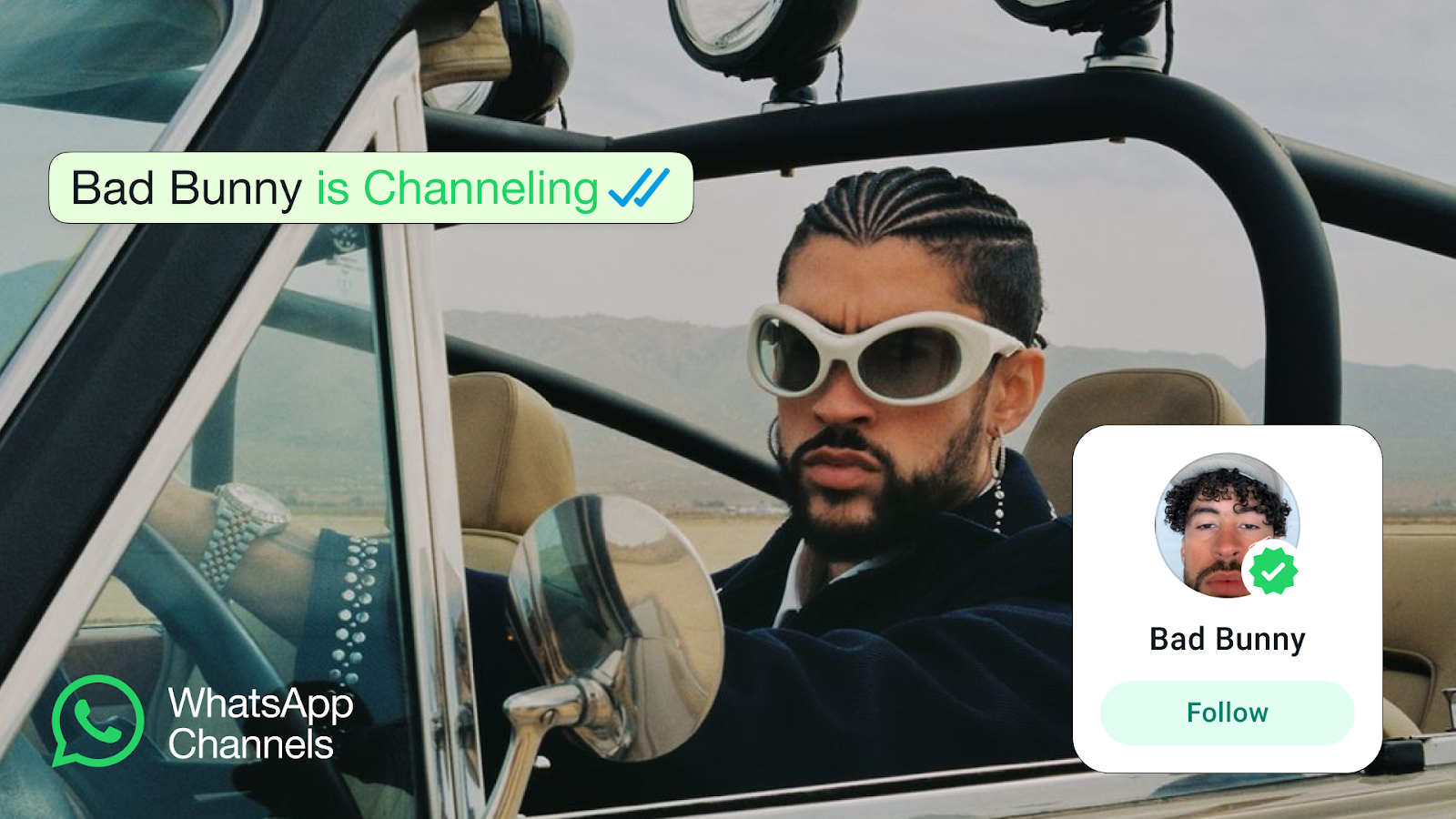 Ahora chatear con Bad Bunny por WhatsApp es posible