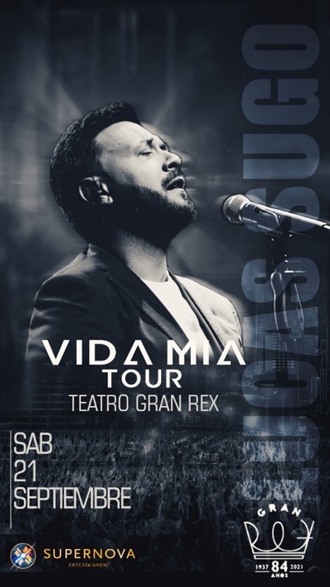 Lucas Sugo llega al Gran Rex con su gira "Vida m&iacute;a"